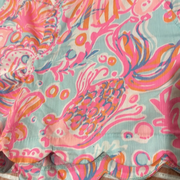 LILLY PULITZER The Buttercup Short in Pink Pout Too Much Bubbly Scalloped Sz 10 - Picture 8 of 15